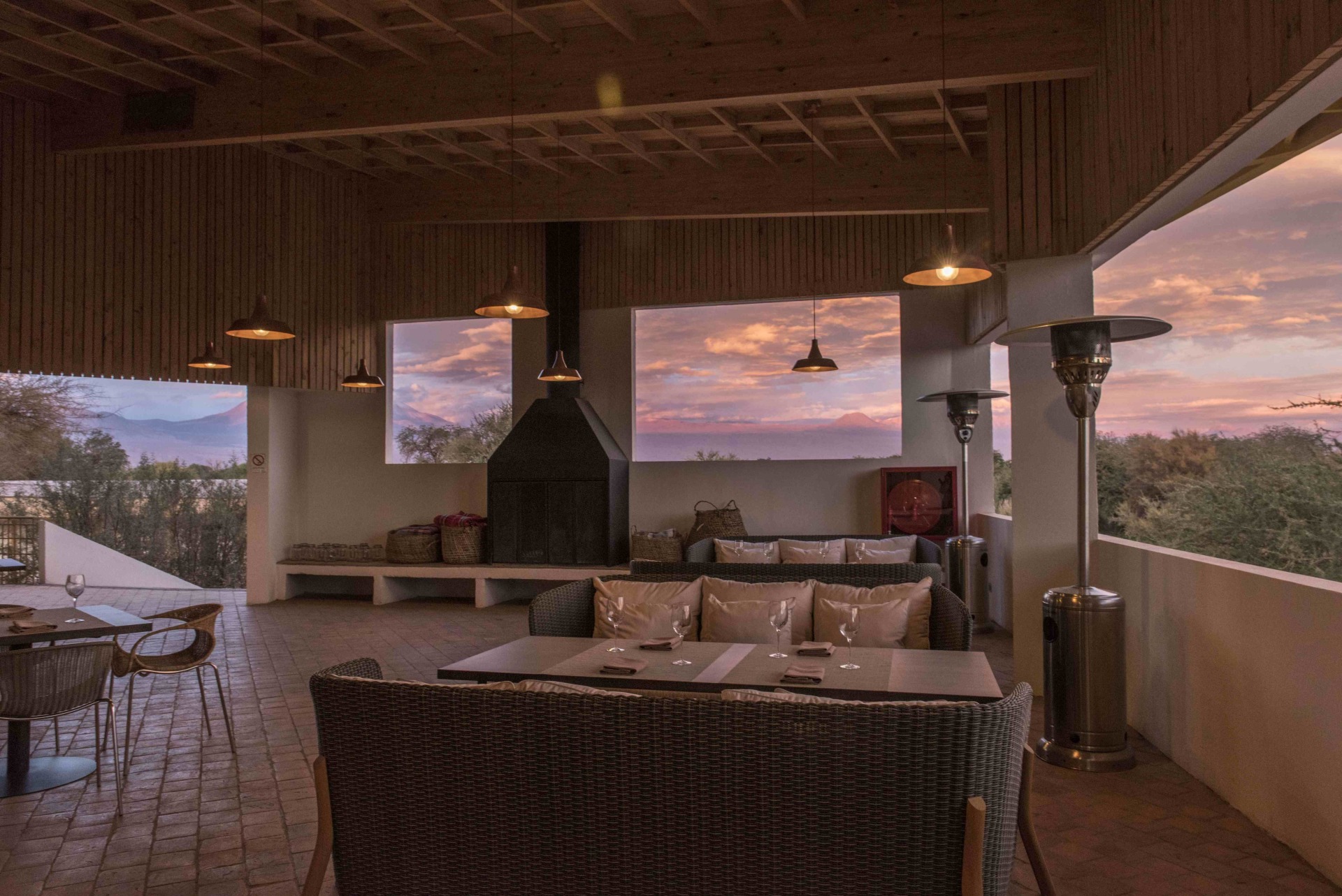Innenbereich des Restaurants des Explora Atacama